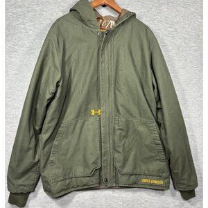 Under Armour Mens Jacket XL Green Hunting Outdoor Warm Hooded